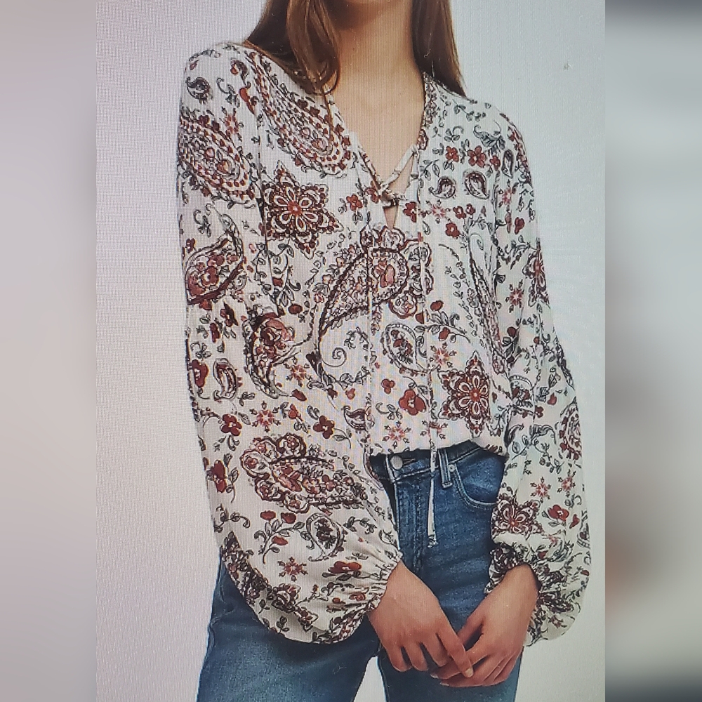 Banana Republic Floral Paisley Blouse